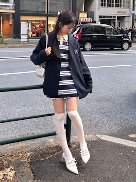「アイテム（パンプス）」を使った、おはなさん（レディース・157cm）の冬コーディネート