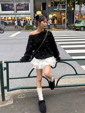 「ワンショルダー」｜おはなさん（レディース・157cm）の秋コーディネート