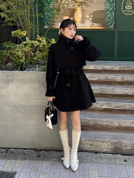 「アイテム（チェスターコート）」を使った、おはなさん（レディース・157cm）の秋コーディネート