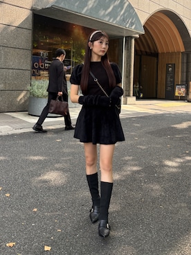 「one after another NICE CLAUP（ワンアフターアナザーナイスクラップ）のアイテム（ニット/セーター）」を使った、おはなさん（レディース・157cm）の秋コーディネート