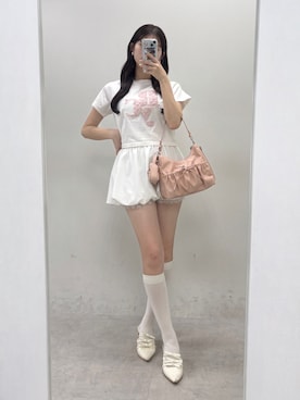 「one after another NICE CLAUP（ワンアフターアナザーナイスクラップ）のアイテム」を使った、おはなさん（レディース・157cm）の春コーディネート