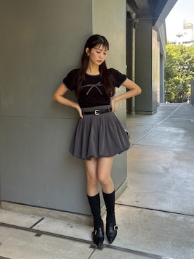 「アイテム（ブーツ）」を使った、おはなさん（レディース・157cm）の秋コーディネート