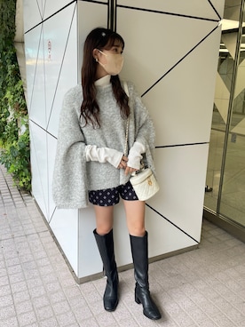 「ハイネックトップス」｜おはなさん（レディース・155cm）の秋コーディネート