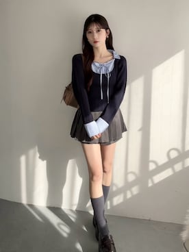 「one after another NICE CLAUP（ワンアフターアナザーナイスクラップ）のアイテム」を使った、おはなさん（レディース・157cm）の冬コーディネート