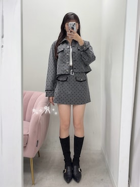 「アイテム（デニムジャケット）」を使った、おはなさん（レディース・157cm）の夏コーディネート