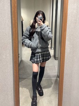 「one after another NICE CLAUP（ワンアフターアナザーナイスクラップ）のアイテム」を使った、おはなさん（レディース・157cm）の冬コーディネート