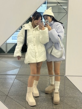 「防寒」｜「アイテム（ブーツ）」を使った、おはなさん（レディース・157cm）の秋コーディネート