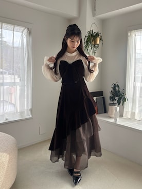 「one after another NICE CLAUP（ワンアフターアナザーナイスクラップ）のアイテム」を使った、おはなさん（レディース・157cm）の冬コーディネート