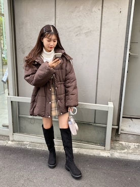 「ハイネックトップス」｜おはなさん（レディース・155cm）の秋コーディネート