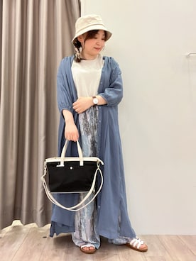 「DRESKIP（ドレスキップ）のアイテム（バッグ）」を使った、kitaさん（レディース・147cm）の夏コーディネート