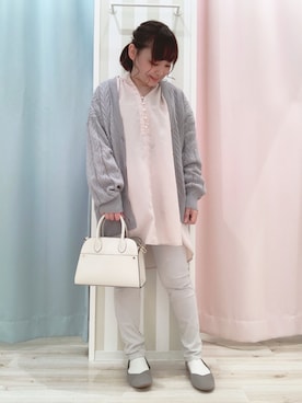 「袖ボリューム」｜「アイテム（その他シューズ）」を使った、kitaさん（レディース・147cm）の春コーディネート