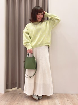 「アイテム（その他シューズ、グリーン系）」を使った、kitaさん（レディース・147cm）の春コーディネート