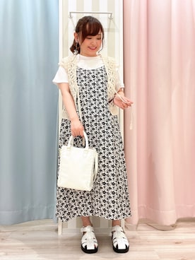 「DRESKIP（ドレスキップ）のアイテム（サンダル）」を使った、kitaさん（レディース・147cm）の夏コーディネート