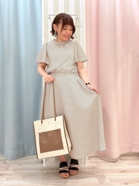 「DRESKIP（ドレスキップ）のアイテム（サンダル）」を使った、kitaさん（レディース・147cm）の夏コーディネート