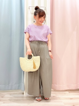 「DRESKIP（ドレスキップ）のアイテム（バッグ）」を使った、kitaさん（レディース・147cm）の夏コーディネート