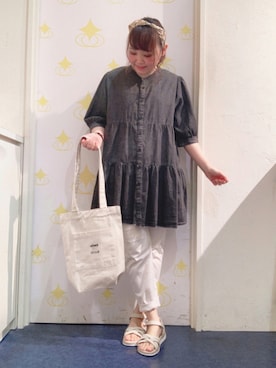 「DRESKIP（ドレスキップ）のアイテム（財布/小物）」を使った、kitaさん（レディース・147cm）の夏コーディネート