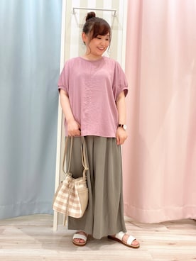 「DRESKIP（ドレスキップ）のアイテム（バッグ）」を使った、kitaさん（レディース・147cm）の夏コーディネート
