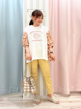 「DRESKIP（ドレスキップ）のアイテム（サンダル）」を使った、kitaさん（レディース・147cm）の夏コーディネート
