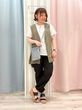 「DRESKIP（ドレスキップ）のアイテム（サンダル）」を使った、kitaさん（レディース・147cm）の秋コーディネート