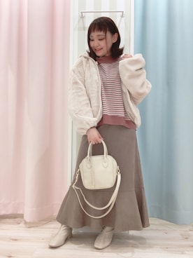 「DRESKIP（ドレスキップ）のアイテム（ブーツ）」を使った、kitaさん（レディース・147cm）の冬コーディネート