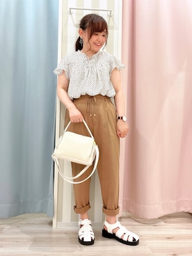 「DRESKIP（ドレスキップ）のアイテム（サンダル）」を使った、kitaさん（レディース・147cm）の夏コーディネート