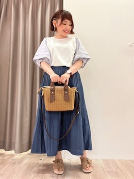 「DRESKIP（ドレスキップ）のアイテム（サンダル）」を使った、kitaさん（レディース・147cm）の夏コーディネート