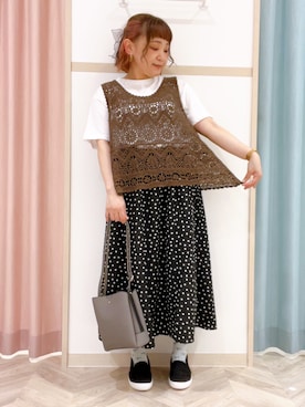 「SHOO・LA・RUE（シューラルー）のアイテム（サンダル）」を使った、kitaさん（レディース・147cm）の夏コーディネート