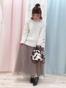 「DRESKIP（ドレスキップ）のアイテム（ブーツ）」を使った、kitaさん（レディース・147cm）の冬コーディネート