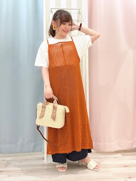 「DRESKIP（ドレスキップ）のアイテム（サンダル）」を使った、kitaさん（レディース・147cm）の夏コーディネート