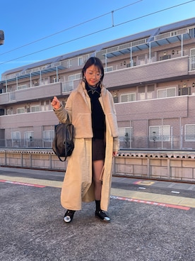 「ADAM ET ROPE'（アダムエロペ）のアイテム」を使った、ぜりいさん（骨格ウェーブ・レディース・156cm）の冬コーディネート