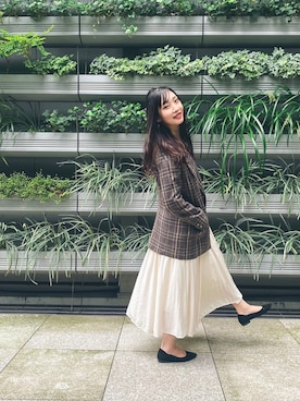 「31 Sons de mode（トランテアン　ソン　ドゥ　モード）のアイテム（ワンピース/ドレス）」を使った、Stephanieさん（レディース・163cm）の秋コーディネート