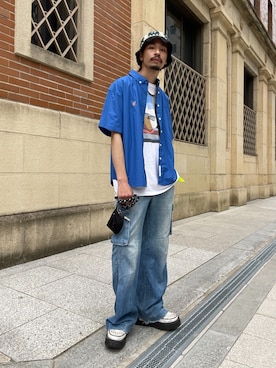 「GEORGE COX（ジョージコックス）のアイテム」を使った、Genki Nakamuraさん（メンズ・179cm）の春コーディネート