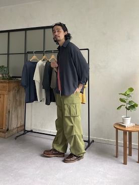 「CPCM（シーピーシーエム）のアイテム」を使った、Genki Nakamuraさん（メンズ・179cm）の春コーディネート