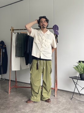 「CPCM（シーピーシーエム）のアイテム（パンツ）」を使った、Genki Nakamuraさん（メンズ・179cm）の夏コーディネート
