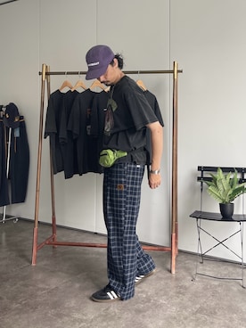 「CPCM（シーピーシーエム）のアイテム（パンツ）」を使った、Genki Nakamuraさん（メンズ・179cm）の夏コーディネート
