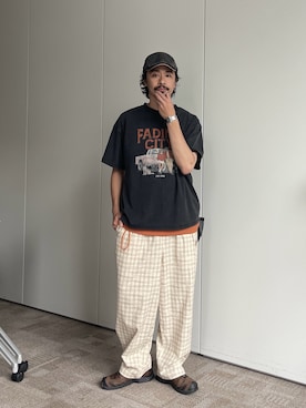 「CPCM（シーピーシーエム）のアイテム（パンツ）」を使った、Genki Nakamuraさん（メンズ・179cm）の夏コーディネート