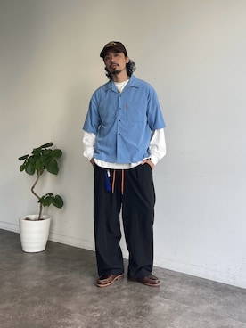 「アイテム（キャップ）」を使った、Genki Nakamuraさん（メンズ・179cm）の春コーディネート