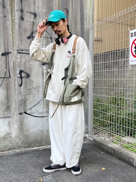 「CPCM（シーピーシーエム）のアイテム（スウェット）」を使った、Genki Nakamuraさん（メンズ・179cm）の冬コーディネート