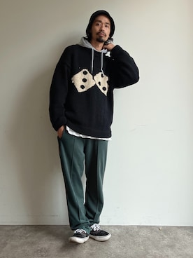 「FREAK'S STORE（フリークスストア）のアイテム（帽子）」を使った、Genki Nakamuraさん（メンズ・179cm）の冬コーディネート
