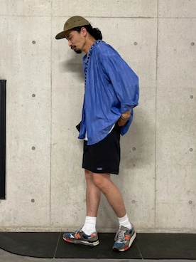 「no brand（ノーブランド）のアイテム（帽子）」を使った、Genki Nakamuraさん（メンズ・179cm）の夏コーディネート