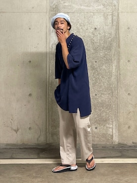 スラックスを使った 白パンツ の人気ファッションコーディネート Wear