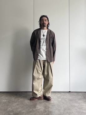 「CPCM（シーピーシーエム）のアイテム（パンツ）」を使った、Genki Nakamuraさん（メンズ・179cm）の春コーディネート