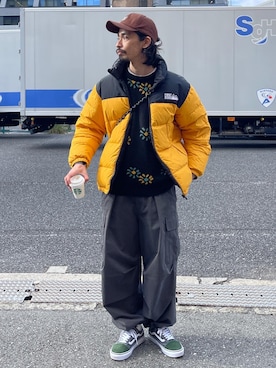 「マイベストコーデ2022」｜「アイテム（カーゴパンツ）」を使った、Genki Nakamuraさん（メンズ・179cm）の冬コーディネート