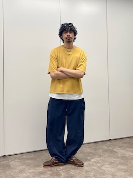 「CPCM（シーピーシーエム）のアイテム（パンツ）」を使った、Genki Nakamuraさん（メンズ・179cm）の夏コーディネート