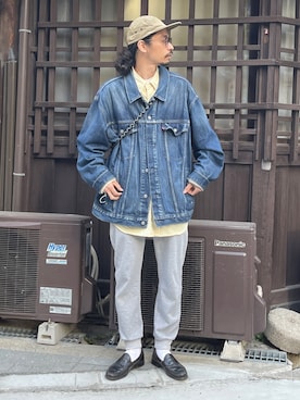 「no brand（ノーブランド）のアイテム」を使った、Genki Nakamuraさん（メンズ・179cm）の春コーディネート
