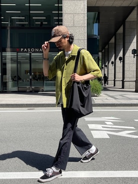 「Re:make（リメイク）のアイテム（パンツ）」を使った、Genki Nakamuraさん（メンズ・179cm）の春コーディネート