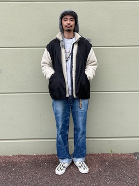 「アイテム（ブルゾン）」を使った、Genki Nakamuraさん（メンズ・179cm・30代）の冬コーディネート