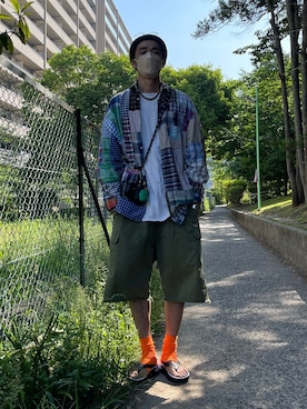 「Re:make（リメイク）のアイテム（パンツ）」を使った、Genki Nakamuraさん（メンズ・179cm）の春コーディネート