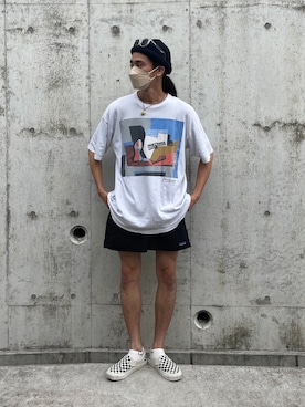 「ROTHCO（ロスコ）のアイテム（帽子）」を使った、Genki Nakamuraさん（メンズ・179cm）の夏コーディネート