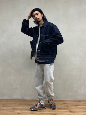 「CPCM（シーピーシーエム）のアイテム（デニムジャケット）」を使った、Genki Nakamuraさん（メンズ・179cm）の冬コーディネート